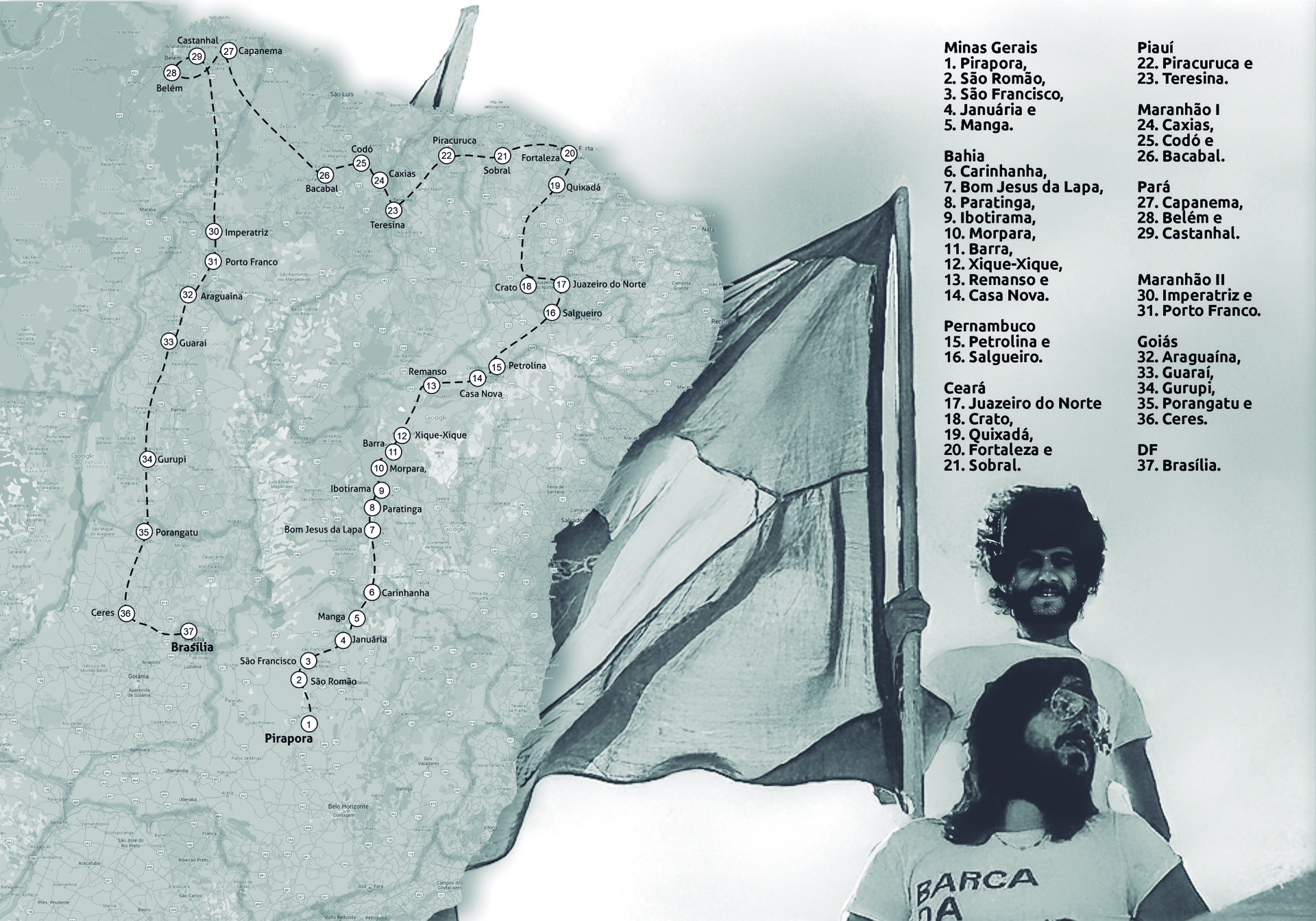 Roteiro das viagens culturais